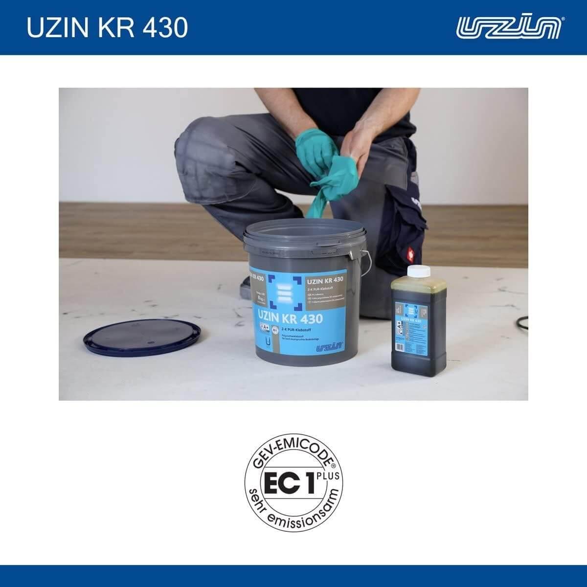 Colle Polyuréthane Bicomposant Uzin Kr 430 - Sol PVC - Uzin