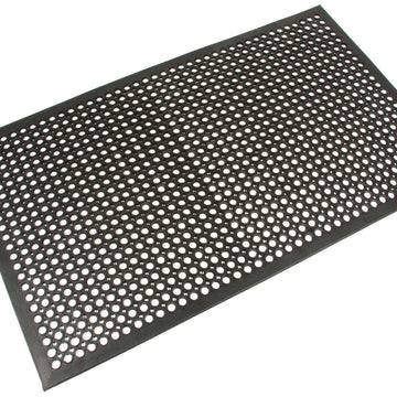 Tapis anti-fatigue Rampmat – Caoutchouc perforé, intérieur et extérieur – 12 mm – 80 × 120 cm