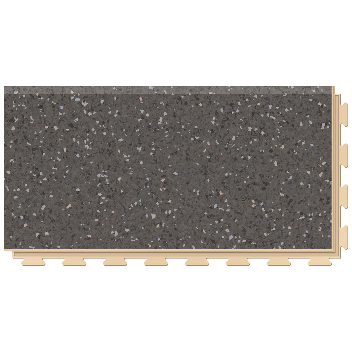 Rampe PVC clipsable Fortelock Business – Sauda Cold Lava, Beige, modèle D