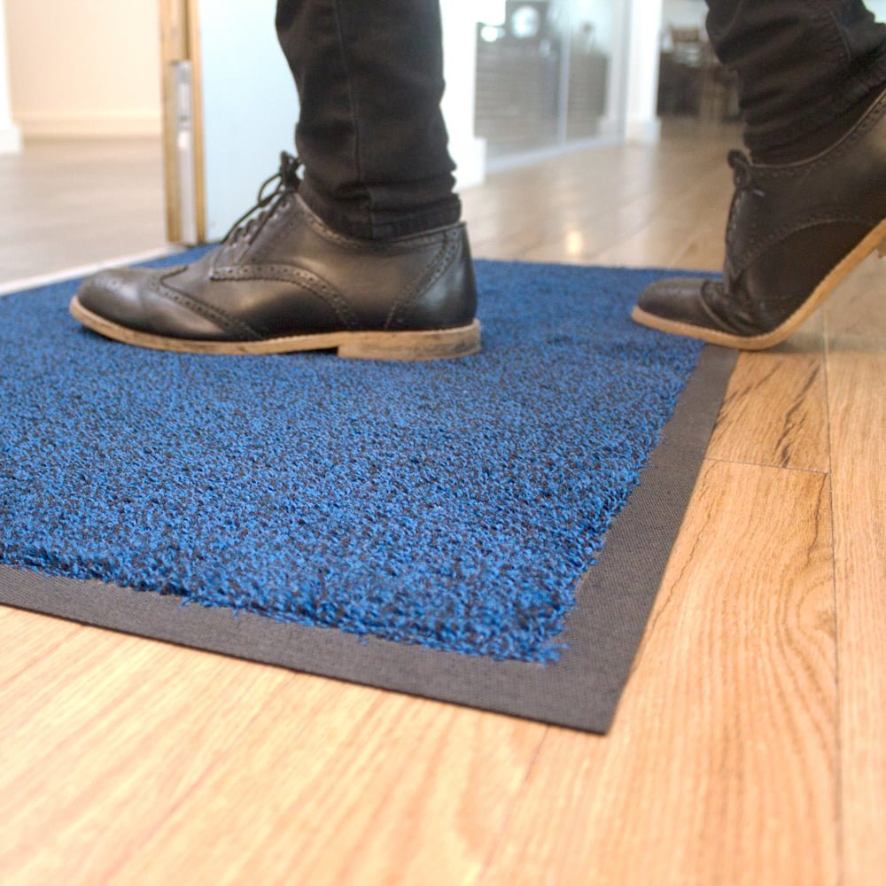 Tapis COBAwash noir/bleu