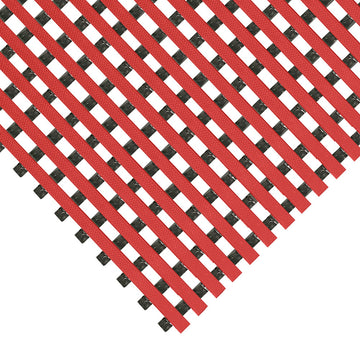 Caillebotis souple DeckStep – Tapis PVC strié multi-usage – 11,5 mm – Rouleau 10 m · Rouge