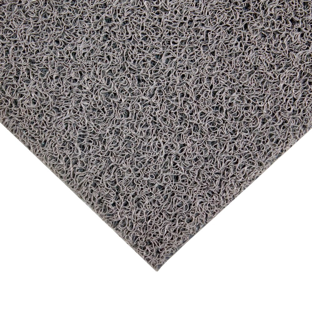 Tapis d'entrée Loopermat gris en PVC bouclé