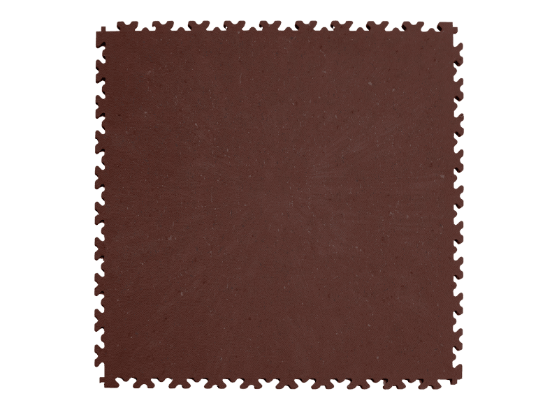 Dalle PVC clipsable Fortelock Industry Ultra 10mm - Eco-recyclée - Marron - Finition Cuir 2420