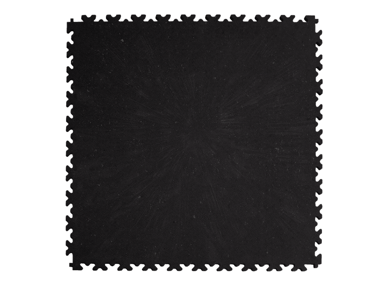 Dalle PVC clipsable Fortelock Industry Ultra 10mm - Eco-recyclée - Noir - Finition Cuir 2420