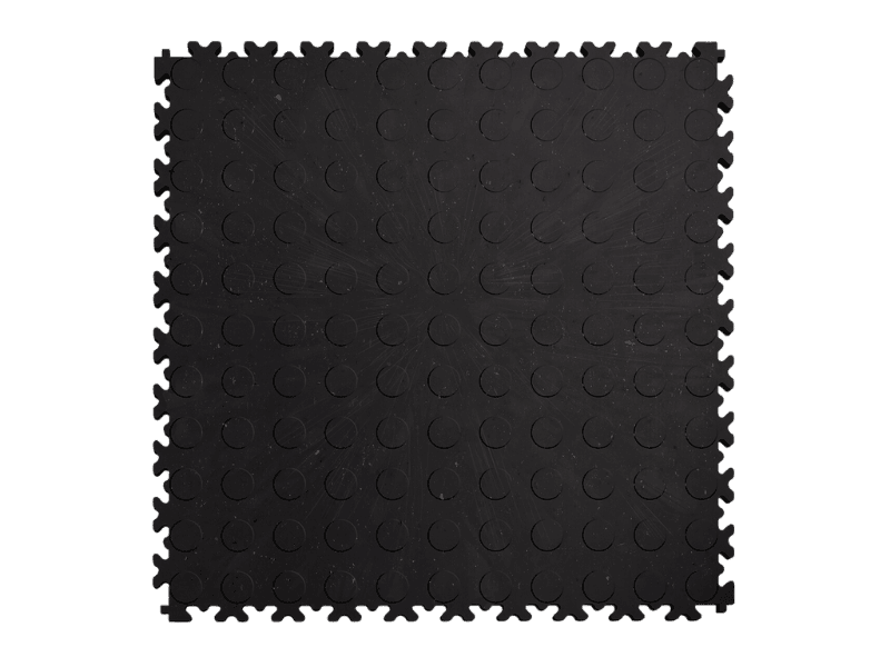 Dalle PVC clipsable Fortelock Industry Ultra 10mm - Eco-recyclée - Noir - Finition Pastillée 2440