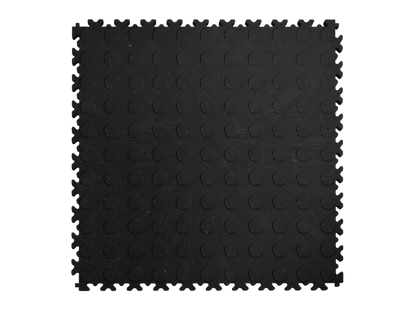 Dalle PVC clipsable Fortelock Industry Ultra 10mm - Eco-recyclée - Noir - Finition Pastillée 2440