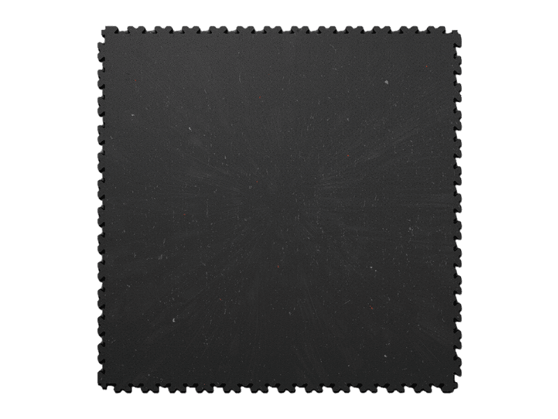 Dalle PVC clipsable Fortelock XL - Cuir 2230 - Noir - Eco-recyclée - 4mm