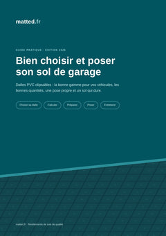 Couverture du guide gratuit : bien choisir et poser son sol de garage