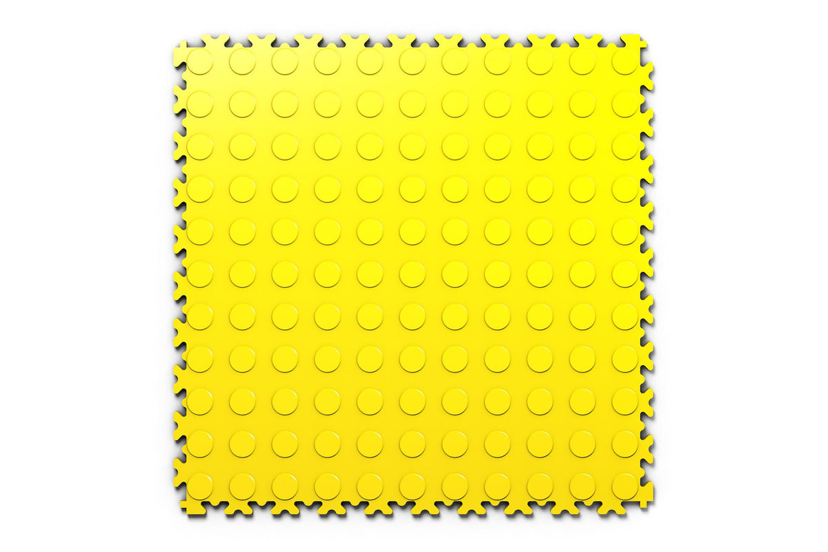 Dalle PVC clipsable Fortelock Industry Ultra 10 mm – Standard, Pastillée (2440), Jaune