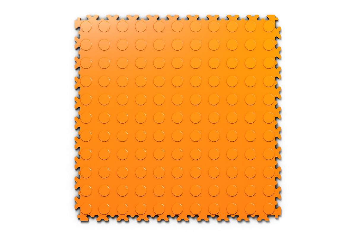 Dalle PVC clipsable Fortelock Industry 7 mm – Standard, Pastillée (2040), Orange