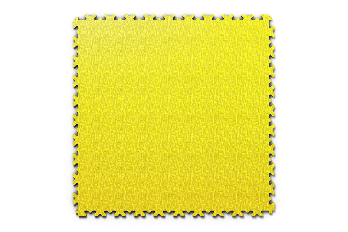 Dalle PVC clipsable Fortelock Industry Ultra 10 mm – Standard, Cuir (2420), Jaune