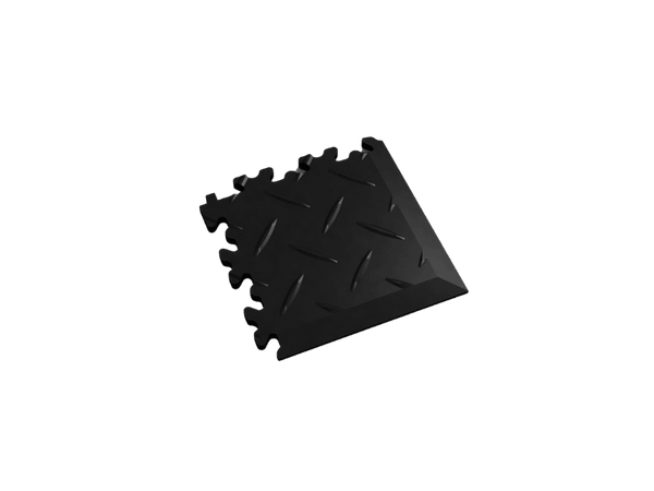 Angle pour dalle PVC Clipsable Fortelock Industry - Noir - Finition Larmée - 7mm
