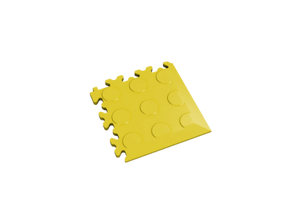 Angle pour dalle PVC Clipsable Fortelock Industry - Jaune - Finition Pastillée - 7mm