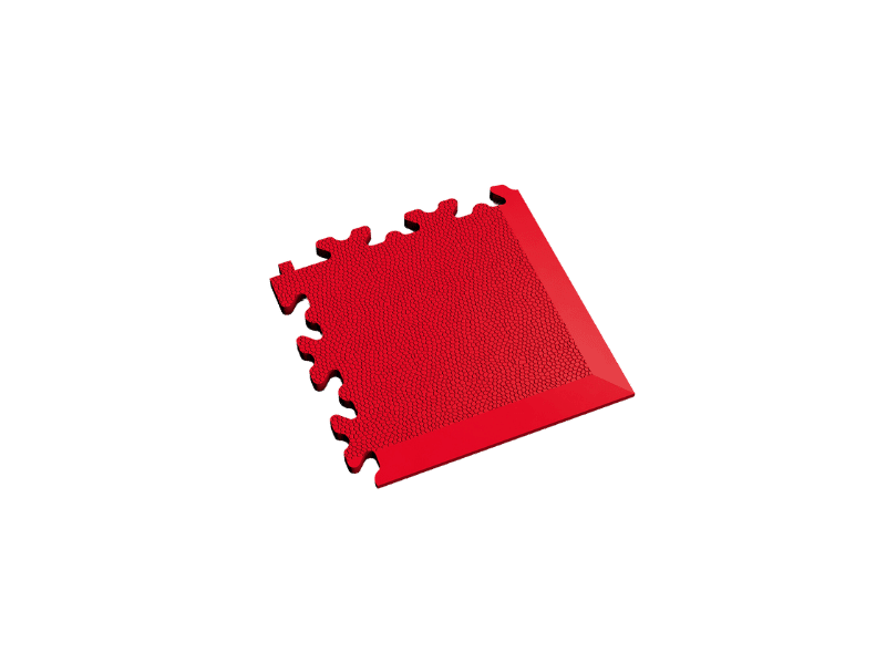 Angle pour dalle PVC Clipsable Fortelock Industry - Rouge - Finition Cuir - 7mm