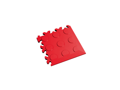 Angle pour dalle PVC Clipsable Fortelock Industry - Rouge - Finition Pastillée - 7mm