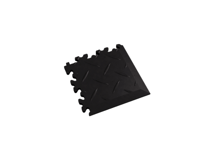 Angle pour dalle PVC Clipsable Fortelock Industry Eco-recyclée - Noir - Finition Larmée - 7mm