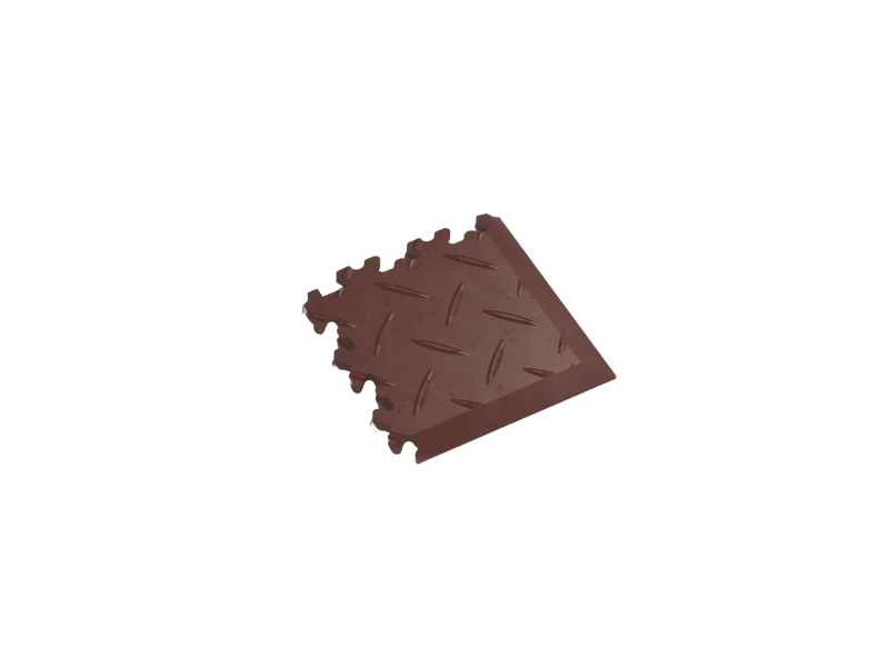 Angle pour dalle PVC Clipsable Fortelock Industry Eco-recyclée - Marron - Finition Larmée - 7mm