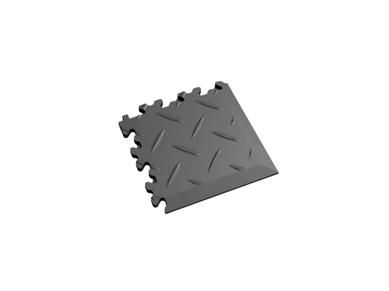 Angle pour dalle PVC Clipsable Fortelock Industry - Graphite - Finition Larmée - 7mm