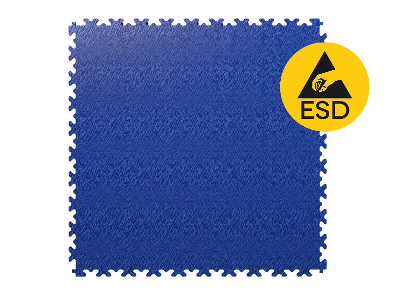 Dalle PVC clipsable Fortelock ESD - Bleu - 7mm