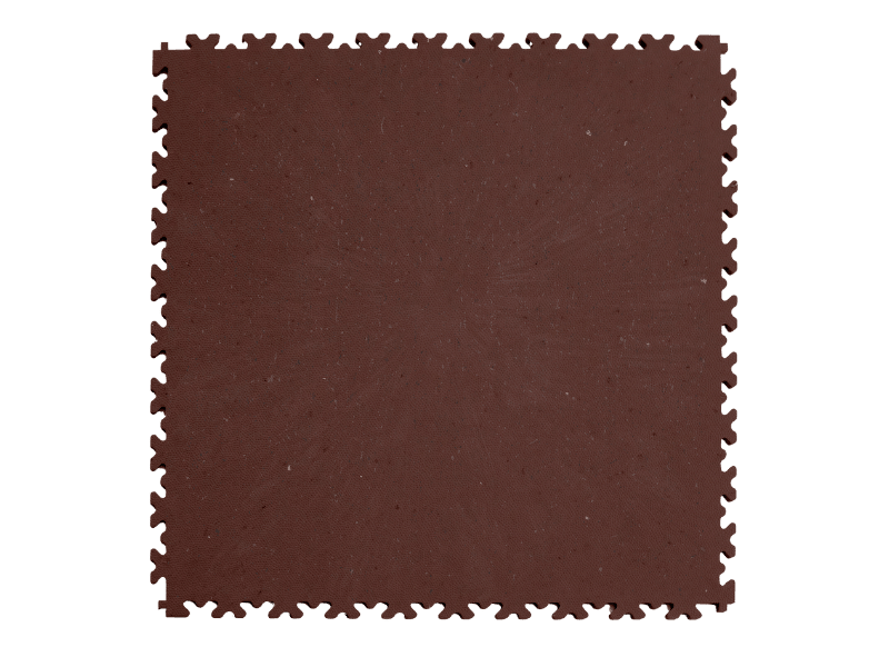 Dalle PVC clipsable Fortelock Industry Eco-recyclée - Marron - Finition Cuir 2020 - 7mm