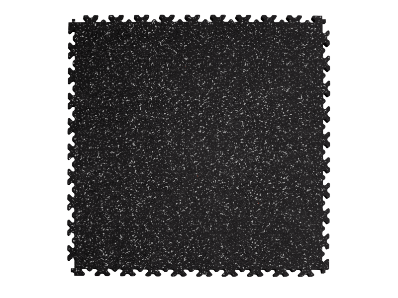 Dalle PVC clipsable Fortelock Industry 2020 Granit - Eco-recyclée - Noir - Granulat Quartz