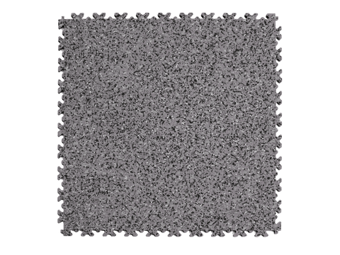Dalle PVC Clipsable Fortelock Industry Impression Granit - 7mm – Gris clair / Noir