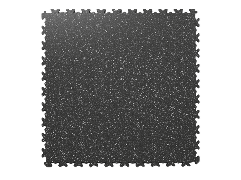 Dalle PVC Clipsable Fortelock Industry Impression Granit - 7mm – Noir / Quartz