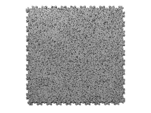 Fortelock Industry Clip-on PVC Tile Granite Impression - 7mm – Gray – Black