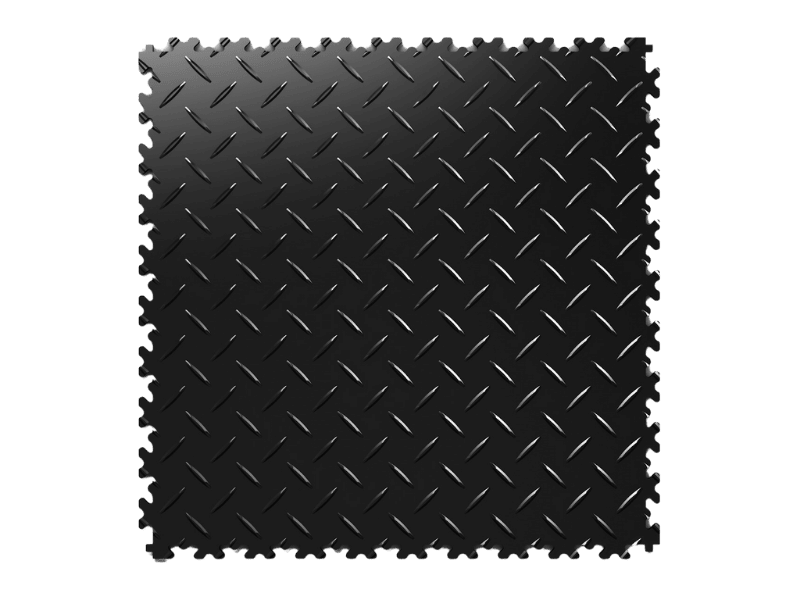 Dalle PVC clipsable Fortelock Industry Ultra 10mm - Noir - Finition Larmée 2410