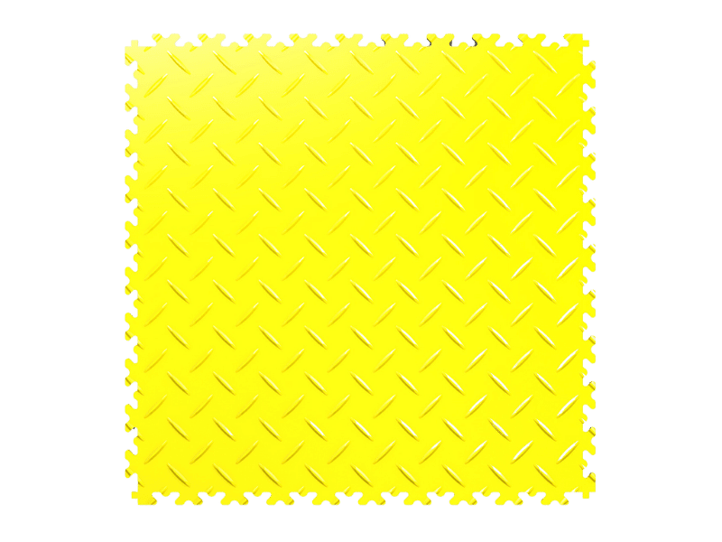 Dalle PVC clipsable Fortelock Industry Ultra 10mm - Jaune - Finition Larmée 2410