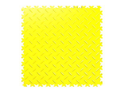 Dalle PVC clipsable Fortelock Industry Ultra 10mm - Jaune - Finition Larmée 2410