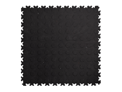 Dalle PVC clipsable Fortelock Industry Ultra 10mm - Eco-recyclée - Noir - Finition Pastillée 2440