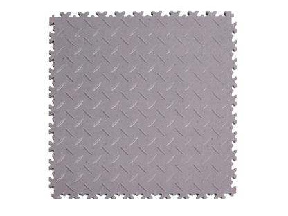 Dalle PVC clipsable Fortelock Industry Ultra 10mm - Eco-recyclée - Gris clair - Finition Larmée 2410