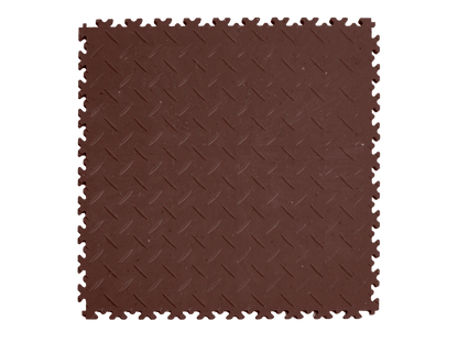 Dalle PVC clipsable Fortelock Industry Ultra 10mm - Eco-recyclée - Marron - Finition Larmée 2410