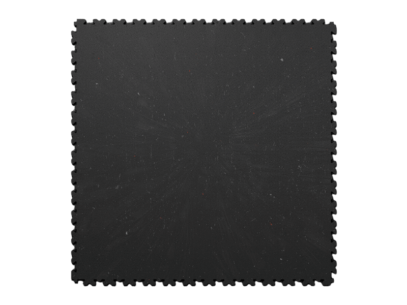 Dalle PVC clipsable Fortelock XL - Cuir 2230 - Noir - Eco-recyclée - 4mm