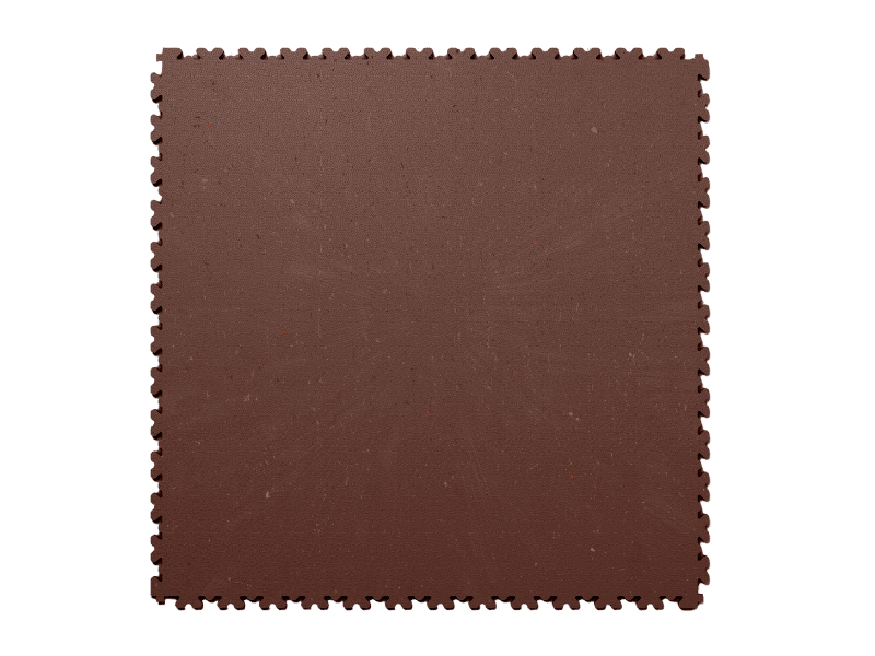 Dalle PVC clipsable Fortelock XL - Cuir 2230 - Marron - Eco-recyclée - 4mm