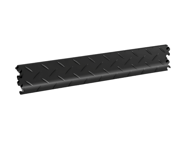 Plinthe pour dalle PVC Clipsable Fortelock Industry et Industry Ultra - Noir - Finition Larmée - 7mm