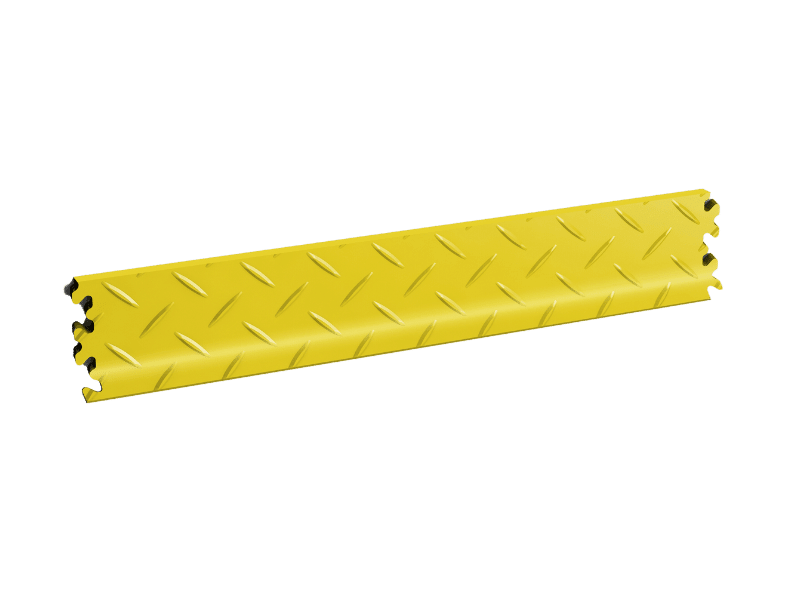 Plinthe pour dalle PVC Clipsable Fortelock Industry et Industry Ultra - Jaune - Finition Larmée - 7mm