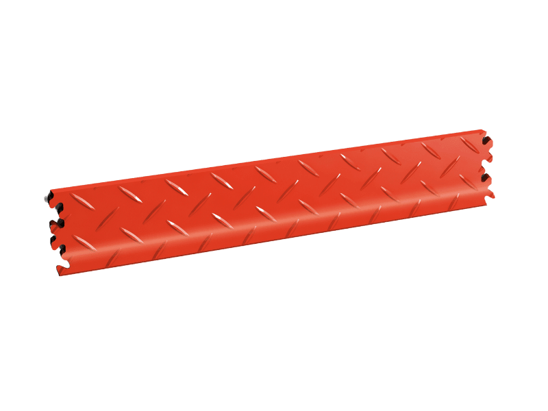 Plinthe pour dalle PVC Clipsable Fortelock Industry et Industry Ultra - Rouge - Finition Larmée - 7mm