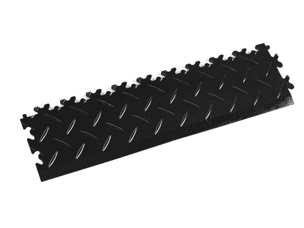 Rampe pour dalle PVC Clipsable Fortelock Industry - Noir - Finition Larmée - 7mm