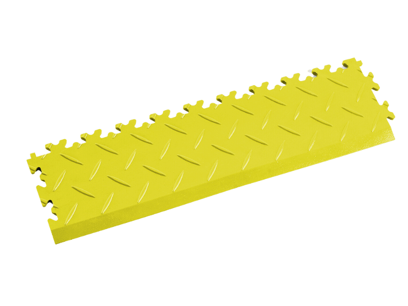 Rampe pour dalle PVC Clipsable Fortelock Industry - Jaune - Finition Larmée - 7mm