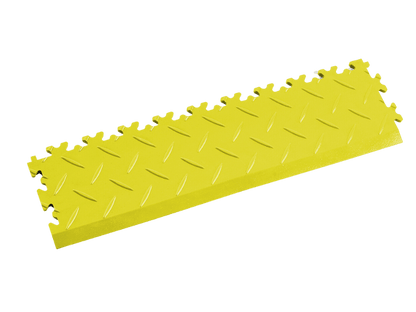 Rampe pour dalle PVC Clipsable Fortelock Industry - Jaune - Finition Larmée - 7mm