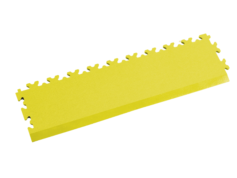 Rampe pour dalle PVC Clipsable Fortelock Industry - Jaune - Finition Cuir - 7mm