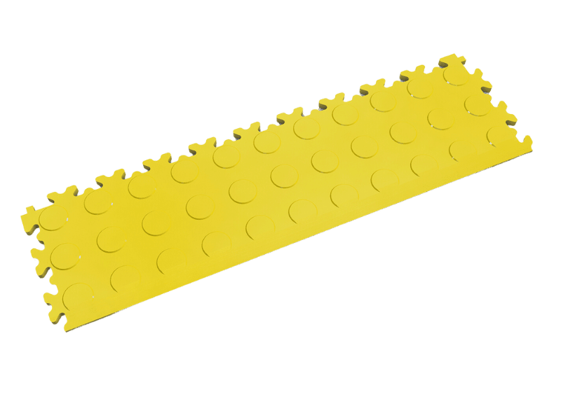 Rampe pour dalle PVC Clipsable Fortelock Industry - Jaune - Finition Pastillée - 7mm