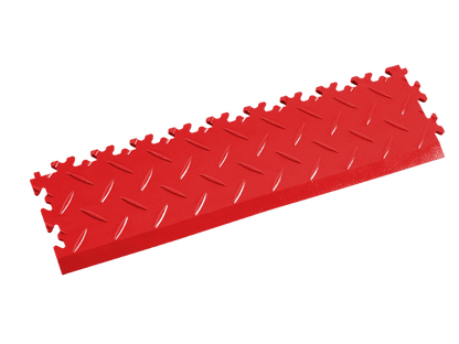 Rampe pour dalle PVC Clipsable Fortelock Industry - Rouge - Finition Larmée - 7mm