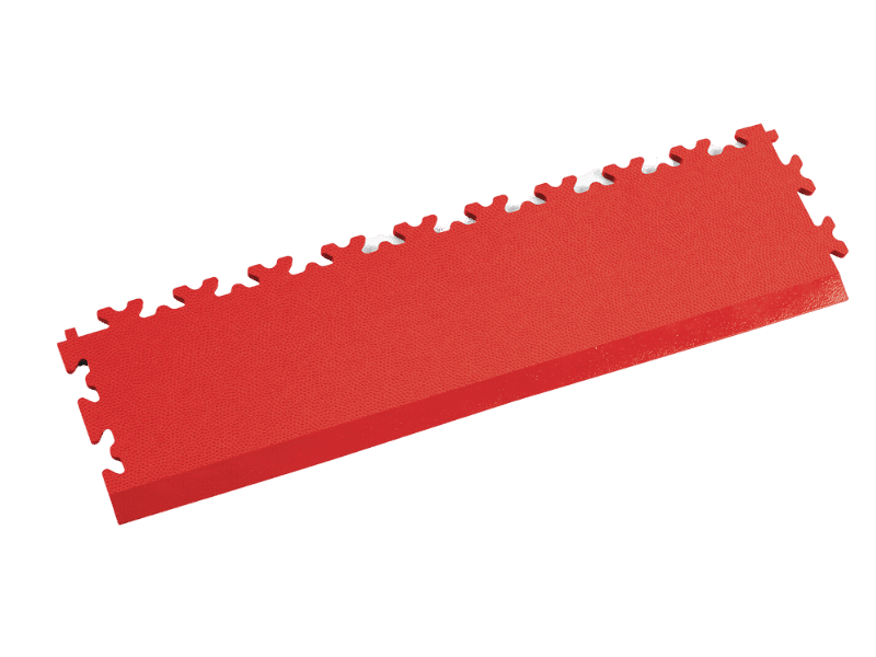 Rampe pour dalle PVC Clipsable Fortelock Industry - Rouge - Finition Cuir - 7mm