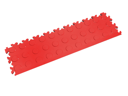 Rampe pour dalle PVC Clipsable Fortelock Industry - Rouge - Finition Pastillée - 7mm