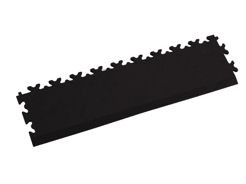 Rampe pour dalle PVC Clipsable Fortelock Industry Eco-recyclée - Noir - Finition Cuir - 7mm