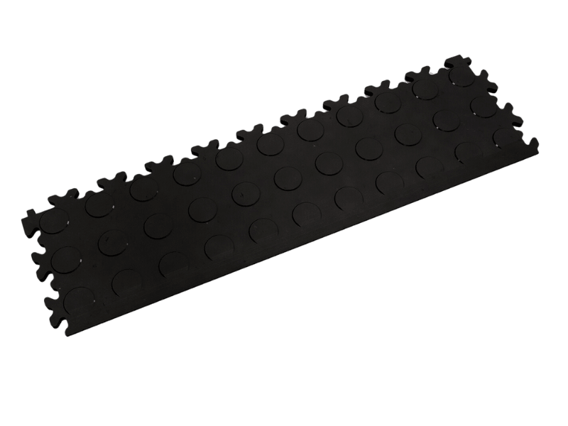 Rampe pour dalle PVC Clipsable Fortelock Industry Eco-recyclée - Noir - Finition Pastillée - 7mm