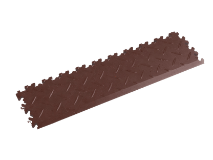 Rampe pour dalle PVC Clipsable Fortelock Industry Eco-recyclée - Marron - Finition Larmée - 7mm